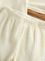 Warm winter fashionable suede jacket, high-neck textured top, long pants, warm autumn and winter set, pants set, three-piece suit - Image 3